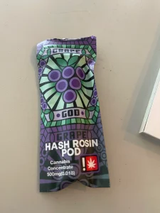 grape god hash rosin pod
