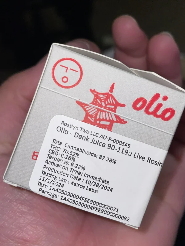 olio live rosin